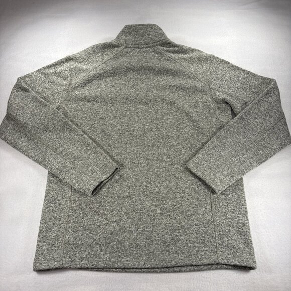 Eddie Bauer Pullover Sweater mens size L 1/4 zip Knit gray Mock Neck - Picture 6 of 8